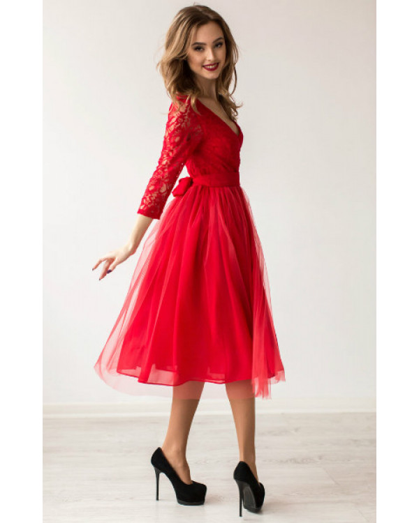 Красное Платье Миди