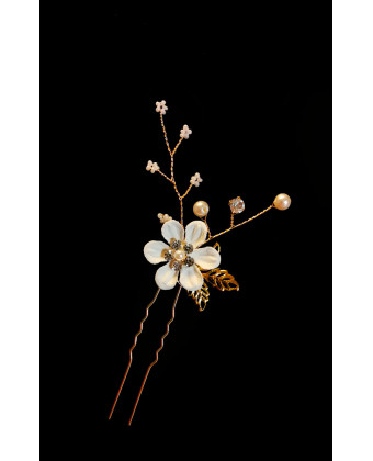 Шпилька з квіткою айворі