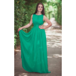 Довга шифонова сукня у грецькому стилі зелена