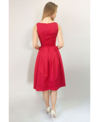 Стильна червона коктейльна сукня
