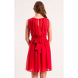 Шифонова коктейльна сукня червона