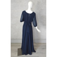Довга сукня в грецькому стилі з рукавом 3/4 темно синя