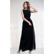 Довга шифонова сукня у грецькому стилі чорна