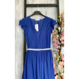 Синя вечірня сукня з рукавом size+