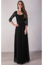 Чорна вечірня сукня з рукавом