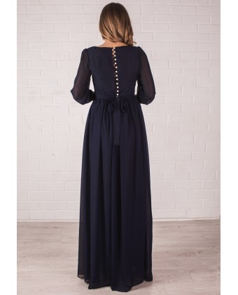 Довга сукня темно-синього кольору