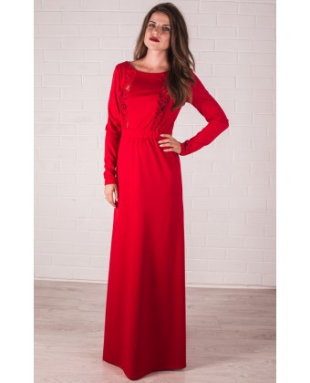 Червона сукня в підлогу