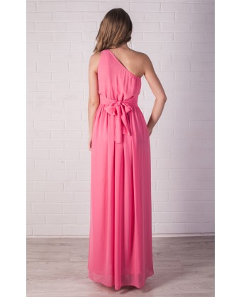 Рожева сукня на одне плече