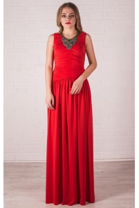 Вечірня червона сукня