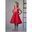 Дитяча червона сукня з мереживн ліфом і атласн спідницею