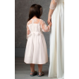 Дитяча біла сукня з мереживним верхом і шифоновою спідницею