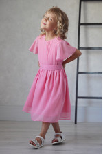 Дитяча грецька сукня з рукавом рожева
