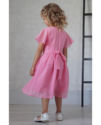 Дитяча грецька сукня з рукавом рожева