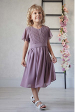 Дитяча грецька сукня з рукавом виноградна 