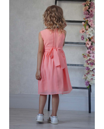 Дитяча сукня у грецькому стилі персикова