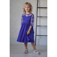 Дитяча синя сукня з мереживним верхом і шифоновою спідницею
