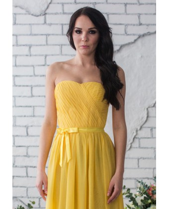 Жовта вечірня сукня