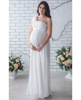 Біла сукня для вагітних