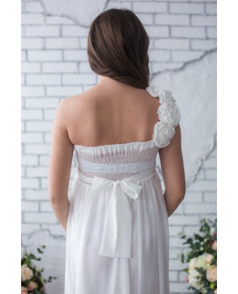 Біла сукня для вагітних