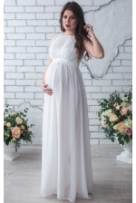 Довга весільна сукня для вагітних