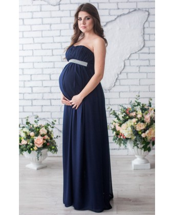 Вечірня сукня для вагітних з камінням
