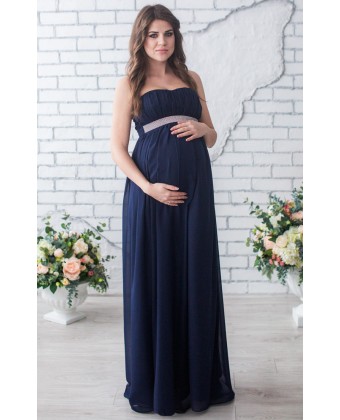Вечірня сукня для вагітних з камінням