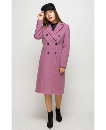 Кашемірове пальто рожевого кольору