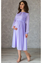 Лавандова коктейльна сукня для вагітних