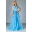 Ніжна блакитна вечірня сукня