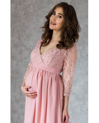 Нежное платье в пол для беременных и кормящих