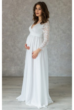 Ніжна весільна сукня для вагітних