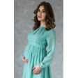 Платье в пол для беременных шалфей