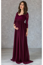 Вечернее платье для беременных с рукавом