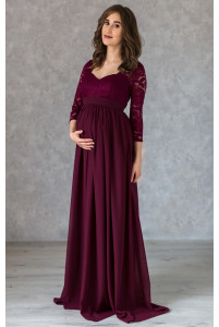 Вечірня сукня для вагітних з рукавом