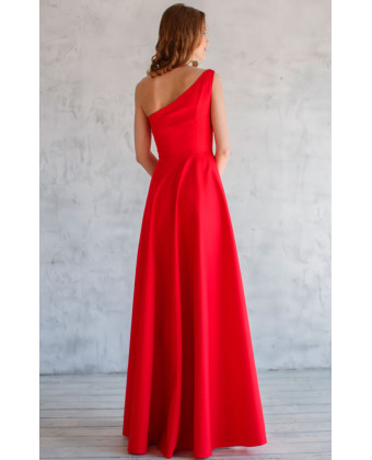 Сукня на одне плече червона