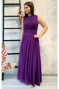 Фиолетовое платье в греческом стиле