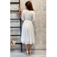 Коктейльна сукня з довгим рукавом біла