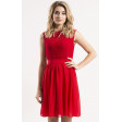 Червона коктейльна сукня з мереживом