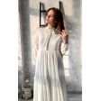 Стильное белое платье в пол