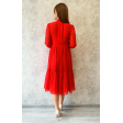 Стильное красное платье