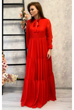 Стильное красное платье в пол