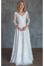 Шикарное свадебное платье с рукавом