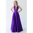 Вечернее платье с открытой спиной фиолет