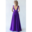 Вечернее платье с открытой спиной фиолет