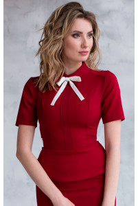 Офісна блузка червона