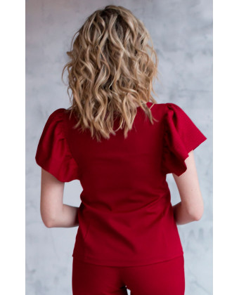 Стильная блузка красная