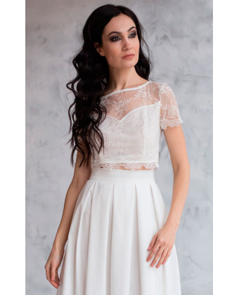 Свадебное платье топ и юбка