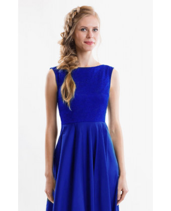 Вишукана синя вечірня сукня