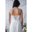 Свадебное платье с корсетом молочное