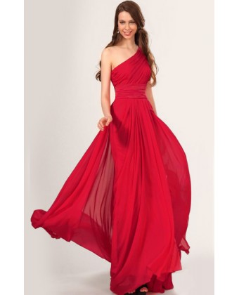 Червона сукня на одне плече
